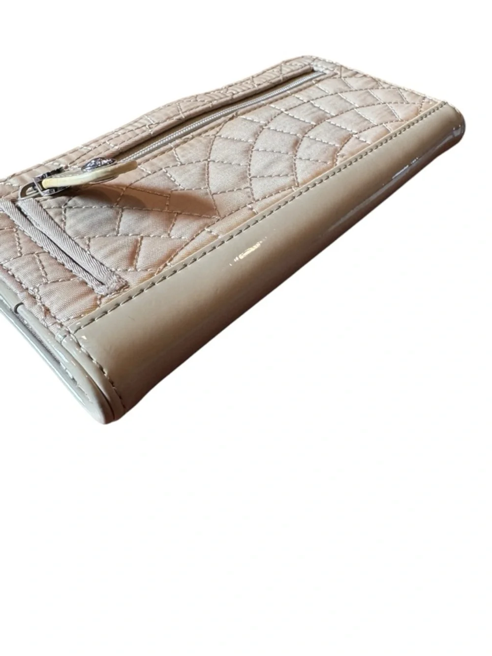 Vera Bradley Quilted Blush Cream Snap Wallet - Picture 4 of 9